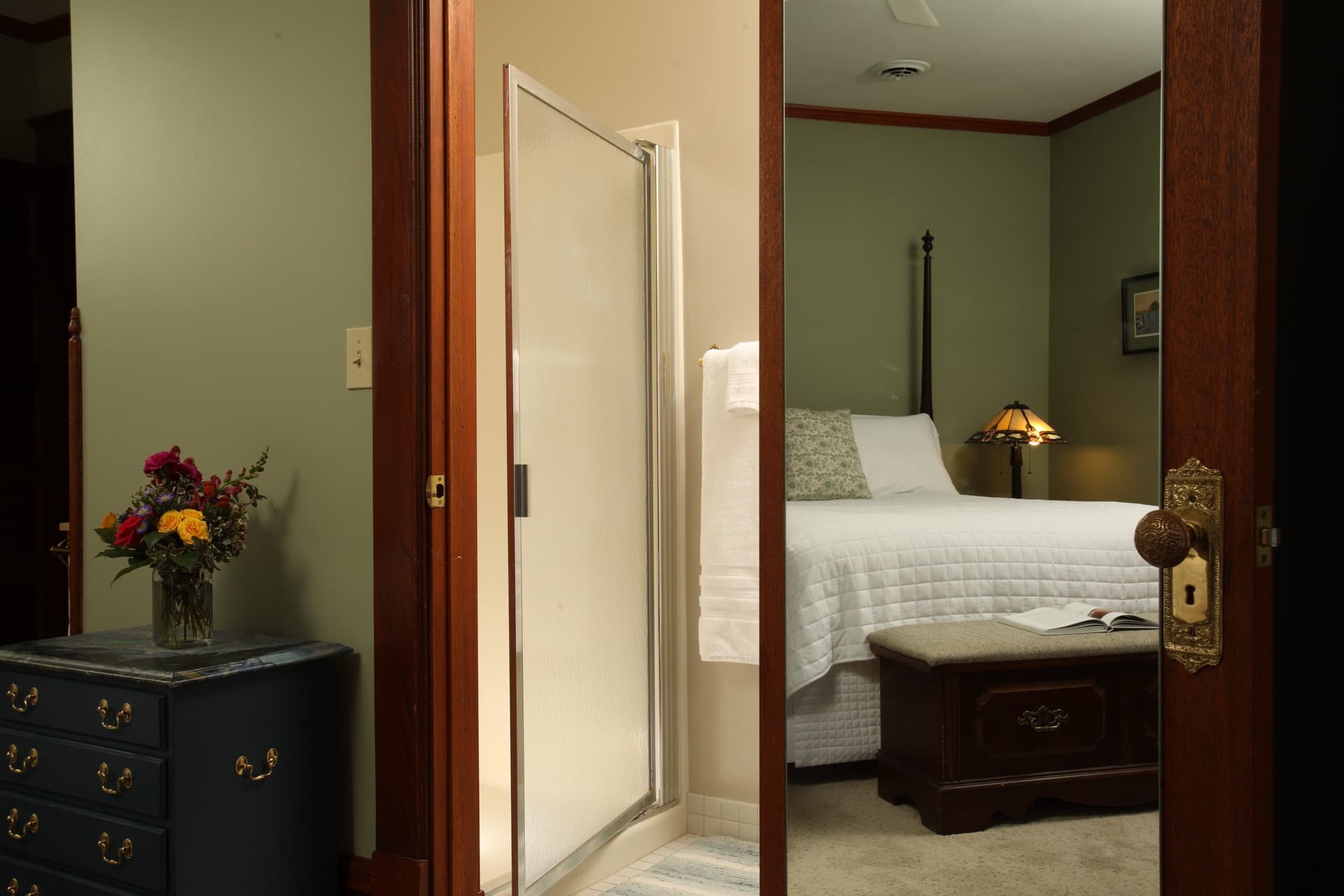 Private bathroom with walk in stand up shower