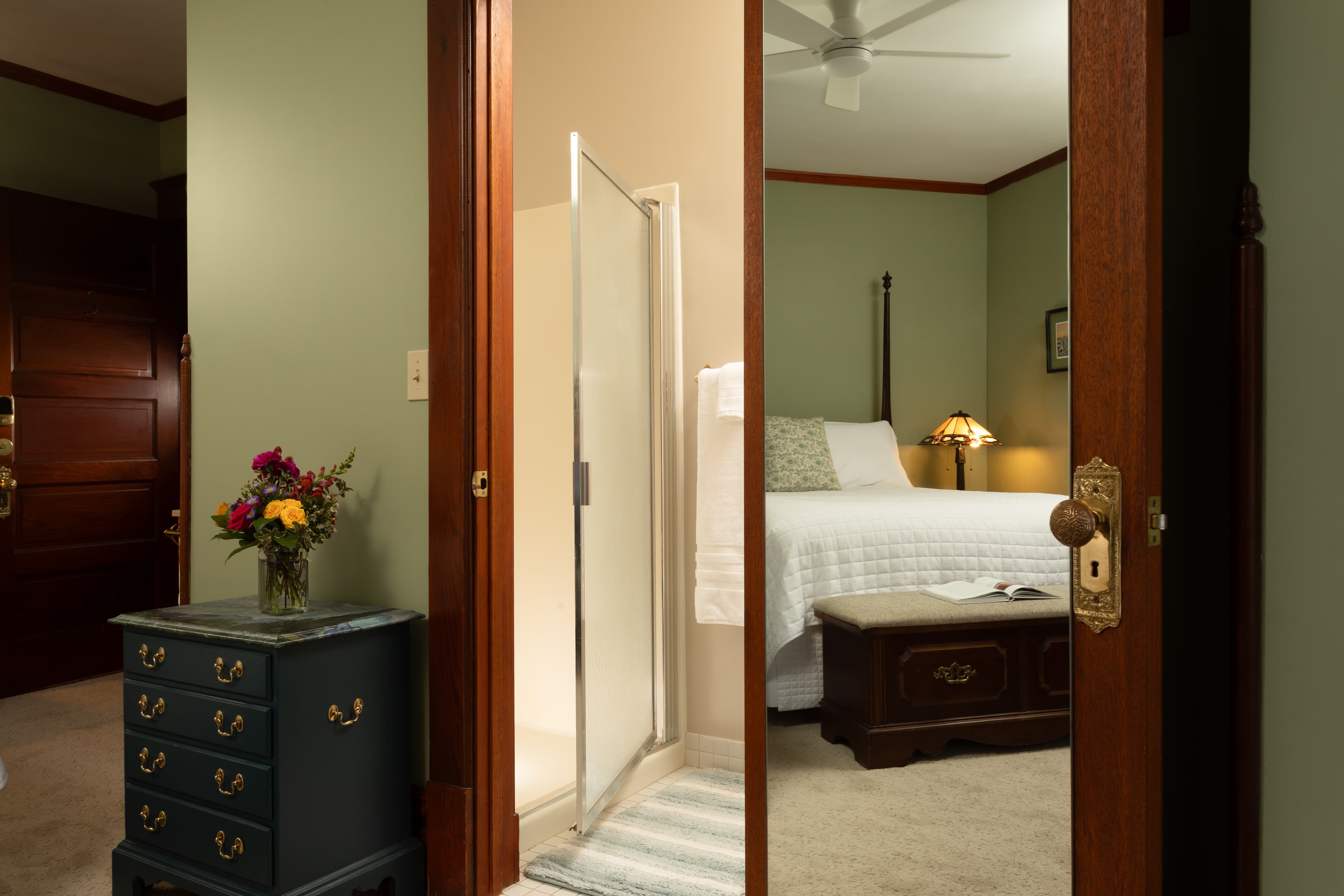 Private bathroom with walk in stand up shower