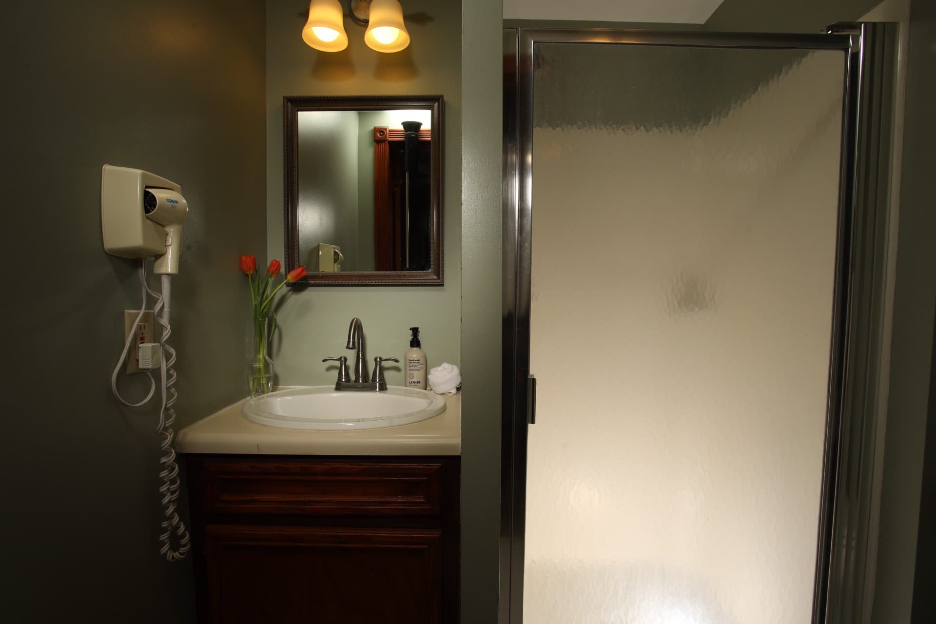 Private bathroom with walk in stand up shower