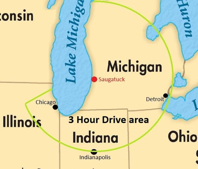 Saugatuck location map